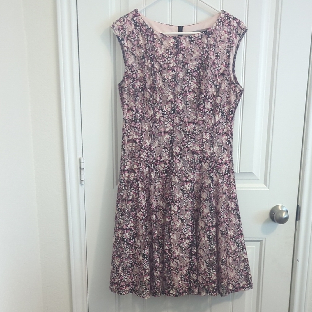 Danny & Nicole Pink Floral Midi Dress
